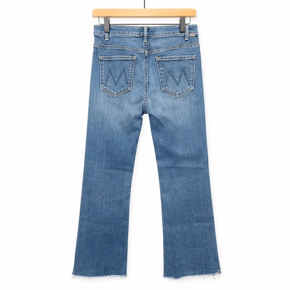 MOTHER The Hustler Ankle Fray Jeans Women’s Size 29 Blue Wash Raw Hem - Picture 2 of 9